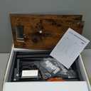 TUTOTAK Small Narrow LED End Table with Charging Station, Side Table Outlets, Nightstand with 2 Cloth Drawers, Set of 2, Couch Table, for Living Room, Bedroom, Bedside, Brown TB01BB056