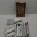 Eyliden Professional 36" Commercial Large Dust Mop | 2 Cotton Cloths & 2 Microfiber Pads, No Rust - Aluminum Head, 60" Telescopic Handle, Sweeper Broom Industrial Mops for Floor Cleaning (White, 36")