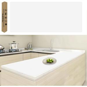 120"x24"(305cmx60cm) Large Silicone Kitchen Counter Mat, Heat Resistant Non-Slip Countertop Protector, Waterproof Multipurpose Mat for Kitchen Island, Semitransparent