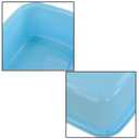 3-Pack 16 Quart Large Plastic Wash Basin, Rectangle Dish Pan, Blue