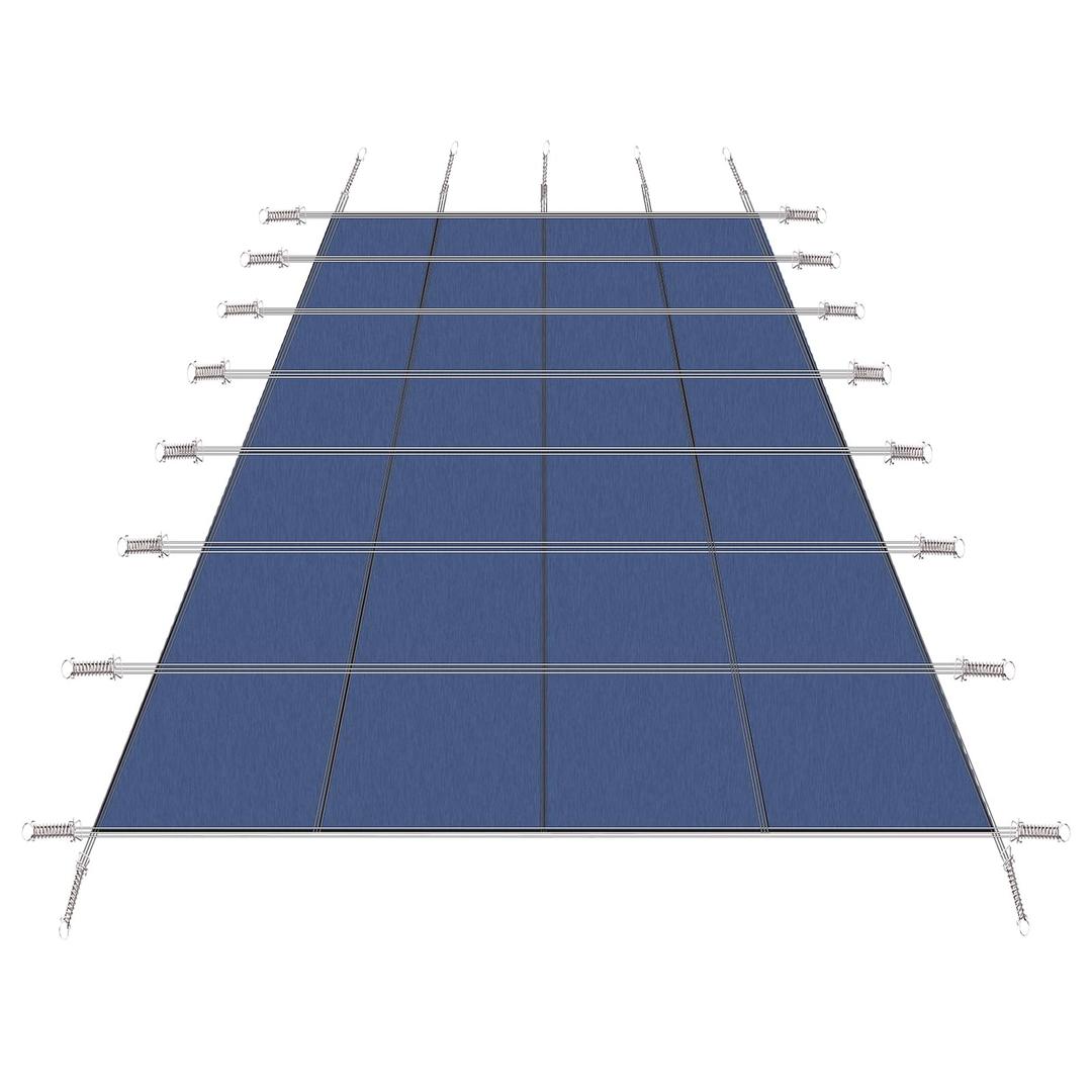 18 x 34 FT Inground Pool Safety Cover,Fits 16 x 32 FT Rectangular Underground Swimming Pools, Mesh Winter Pool Cover, Installation Hardware Included