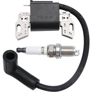 MaySpare Ignition Coil for Briggs and Stratton 593872 798534 799582 Magneto Armature 08P502 09P602 09P702 Lawn Mower With Spark Plug