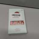 24Pcs Valentines Press on Nails Medium Square Fake Nails Glitter Heart Nail Tip French Lines Designs Glue on Nails Full Cover Acrylic False Nails for Women Girls DIY Valentine Manicure Decor