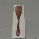 Jilla-hla Wooden Spatula Nonstick Turner Acacia Wood, Right Long Handle Flat Frying Spatulas Handmade for Mother Wife Grandma Her Kitchen Gift, Ideal Cookware Utensils for Cooking Eggs, Fish, Pancakes (12 Inch, Brown)