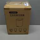 Feisco Small Trash Can with Lid,Small Bathroom Trash Can with Foot Pedal and Press Type Lid,Slim Step-On Trash Bin Wastebasket Garbage Can for Kitchen,Bathroom Office, Bedroom (White, 2.6 Gallon)