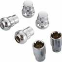 6 pcs M12x1.5 Wheel Lock Kit, Anti-Theft Locking Lug Nut Key with 2 Keys & Ball Seat,This tire Lock Fits Honda Civic/CR-V,AccordHR-VPilotPassportOdysseyOEM Wheels only