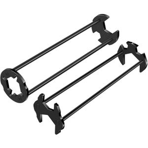 2Pcs Multifunctional Sink Wrench Set, 7 Sizes Basin Wrench Faucet Wrench, Under Sink Wrench Faucet Tool, Faucet Hose Spanner Sink Basin Wrench Four-Jaw Hex Wrench for Kitchen Bathroom Screws & Threads
