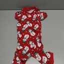 Lanyarco Snowman Dog Christmas Pajamas Xmas Cotton Pet Jumpshit Christmas Onesie PJS for Large Dogs, Back 23" XLarge Red