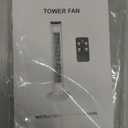 Tower Fan for Bedroom, Quiet Oscillating Floor Fans with 70, Remote Control, 3 Modes, 3 Speeds, 12H Timer, 30" Bladeless Standing Fan for Home, Office, Living Room, White