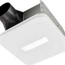 Broan-NuTone Bathroom Exhaust Fan  Retrofit Design Replaces Existing Fan Without Attic Access, Quiet 1.0 Sones, 110 CFM, Powerful Ventilation with 4 Selectable CCT Light Settings for a Modern Look