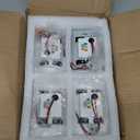 FTL Outdoor Step Lights LED Indoor Stair Lights, 3CCT 3000K/4000K/5000K Outdoor Deck Stair Light, 3.5W 150LM 12V Low Voltage Light for Steps, Waterproof White Aluminum Horizantal 4-Pack (4.72 inches)