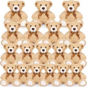 Zhanmai 18 Pcs 14 Inch Bears Stuffed Animal Bulk Gifts Plush Bear Toys for Birthday Baby Shower Graduation Party Favor (Light Brown)