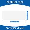 Frienda Set of 5 Wire Shelf Liner 24 x 60 Inch Heavy Duty Waterproof Shelf Liners for Wire Shelving, Non Adhesive Plastic Mat for Metal Rack Kitchen Shelves, Shoe Rack(Clear)