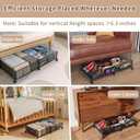 Under Bed Storage with Wheels, 31.5in / 35L Large Rolling Underbed Storage, Underbed Drawer on Wheels, Tool-free Assembly Metal Under Bed Drawers Organizer Container for Bedroom Shoes Clothes Toys, Black