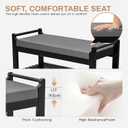 Homaxy 2-Tier Shoe Rack Bench, 28.2 in, Black and Dark Grey
