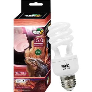 LUCKY HERP 13W UVB 15.0 Intense UVA UVB Compact Flouorescent Lamp Desert Terrarium Light Bulb for Reptile and Amphibian