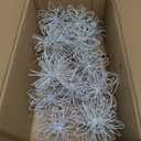 Barydat 17 Pcs Christmas Tree Decorations Set Glitter Star Christmas Tree Topper Metal Xmas Treetop with 16 Hanging Flower Christmas Balls Ornaments for Holiday Xmas Tree Party Decoration (White)