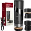 Portable Coffee MachineRechargeable Cafetire Portable de Voyage with USB-C, 20bar, Electric Coffee Maker for Camping & Travel, 3-in-1 Car Coffee Maker, Compatible with Coffee Grounds&Capsules