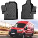 Custom Fit TPE All Weather Floor Mats Liner for 2020-2025 2026 Ford Transit 150/250/350 Accessories (No Transit Connect) (for 2020-2026 Ford Transit 2 Pcs)