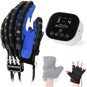 Rehability Robot Gloves Hemiplegia Hand Stroke Recovery Equipment, Hand Dysfunction Training Device for Stroke, Finger Orthosis for Finger Cramps (Right, XL)