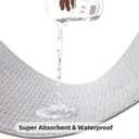 TYUU Bathroom Rugs Non Slip Washable, Super Absorbent Thin Bath Mat Small Quick Dry Low Pile Bathroom Rug, Light Grey 16"x24"