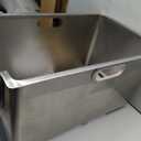 Stainless Steel Cat Litter Box with Wheels, High Side Metal Pan (22.5"x14.5"x12")