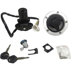 RAYANA Ignition Switch+Gas Fuel Tank Cap Cover+Seat Lock+Keys Compatible For Kawasaki Z1000 2010-2016 Ignition Switch Fuel Gas Cap Cover Seat Lock Key Set