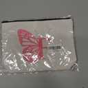 Initial Makeup Bags for Women Lined Monogram Cosmetic Bag Birthday Gifts for Women Girls Bridesmaid Best Friends Sisters, Travel Toiletry Bag, Pink Butterfly Letter F