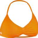 AUROLA Influence Strappy Bra Sports Bras for Women, Backless Padded Impact Strappy Bra Workout Gym Yoga with Removable Cups (Orange)