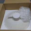 White Resin Decorative Bowl for Boho Modern Home Decor, 11.2" Large Elegant Pedestal Kitchen Fruit Bowl/Key Holder/Potpourri for Entryway Table, Coffee Table, Dining Room,Table Centerpiece Bowl