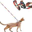 pidan Cat Harness and Leash Set, Cats Escape Proof - Adjustable Kitten Harness for Large Small Cats, Lightweight Soft Walking Travel Petsafe Harness（(Multicolor-M Size）