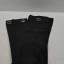 NICETOWN Pitch Black Solid Thermal Insulated Grommet Blackout Curtains/Drapes for Bedroom Window (2 Panels, 31.5" inches Wide by 63 inches Long, Black)