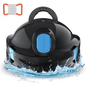 Y10 Cordless Robotic Pool Cleaner Automatic Vacuum - 90 Mins Runtime, Powerful Suction, Self-Parking, Lightweight for Above/Inground Pools Up to 65ft/1100 Sq.Ft (Black) Y10 Cordless Robotic Pool Cleaner Automatic Vacuum - 90 Mins Runtime, Powerful Suction, Self-Parking, Lightweight for Above/Inground Pools Up to 65ft/1100 Sq.Ft (Black)