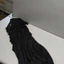 BORIFLORS Women's Sexy Ruched Bodycon Midi Dresses Square Neck Sleeveless Ruffle Hem Club Party Tank Dress (Large, Black)