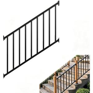 Metty Metal 5Ft W x 36in H Stair Deck Railing Kit, Textured Black AAMA2604 Powder Coat, IBC Certified Guard Rail for Deck Porch Balcony Patio Outdoor