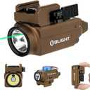 OLIGHT Baldr S 800 Lumens Compact Rail Mount Weaponlight with Green Beam and White LED Combo, Magnetic USB Rechargeable Tactical Flashlight with 1913 or GL Rail, Battery Included (Desert Tan)