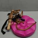 KINSPORY Disc Swing for Kids, Swing Set Accessories, 7FT Height Adjustable Gym Monkey Bars, Hanging Tree Seat for Backyard, Outdoor Play Equipment (Rose Pink)