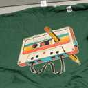 Retro Cassette Tape with Pencil 80s 90s Music Vintage Party T-Shirt XXL