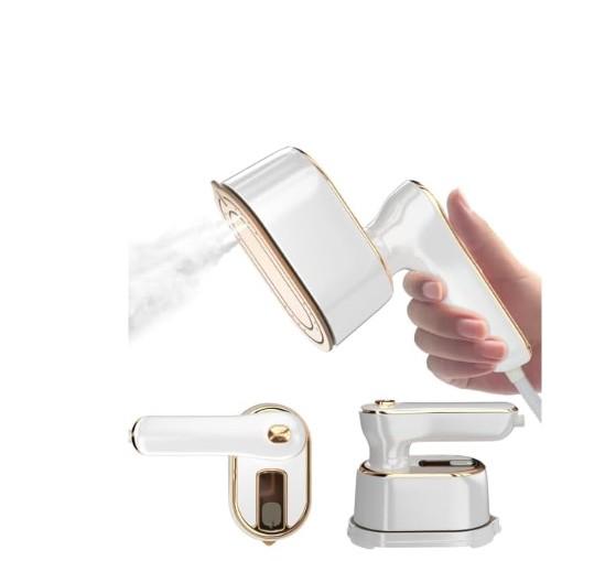 Travel Steamer Iron for Clothes Mini - Portable Ironing Machine Travel Small Size Portable Steamer Travel College Dorm Home Essentials Steamer for Clothes(White)