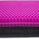 Gel Seat Cushion, Office Seat Cushion Chair Pads for Office Home Car Wheelchair Long Trips - Extra Thick Gel Cushion for Pressure Sores, Tailbone, Back, Sciatica Pain Relief (Extra Thick, Violet) (16.5 x 14.5 x 2 inch)