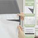 Inhousolu Extra Long No Hook Shower Curtain with Snap in Fabric Liner Set Waffle Weave 230GSM Weighted Hem, Waterproof & Washable Bathroom Curtain Spa Luxury with Mesh Top Window 72" W x 84" L Grey