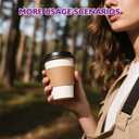 12 oz 100 Pack Disposable Coffee Cups with Lids and Sleeves, Coffee Paper Cups with Lids, To Go Beverage Drinking Cup for Coffee, Tea