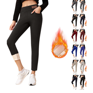 Fleece Lined Leggings Women with Pockets Warm Thick High Waisted Thermal Leggings Soft Wool Leggings Cold Weather size M