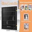 Mlikero Baseball Card Display Case, 35 Graded Card Display Frame Lockable, Trading Card Display with UV Protection Sports Card Display Case for Baseball Cards, Football Cards, Sports Cards