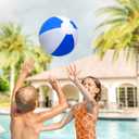 ArtCreativity 16 Inch Blue & White Beach Balls for Kids, Pack of 12, Inflatable Summer Toys for Boys and Girls, Decorations for Hawaiian, Beach, and Pool Party, Beach Ball Party Favors