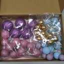 ASTARON 50 Pcs Ball Cake Topper Sticks Mini Balloons for Cake Decorating Supplies Foam Balls Cake decorations for Party Cake Birthday Cake Toppers Decorations (PinkPurpleBlue)