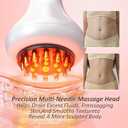 Lymphatic Drainage Massager & Anti Cellulite Massage Tool Helps Reduce Stretch Marks & Cellulite, Body Sculpting Machine For Legs, Arms & Belly with Microcurrent, Light, Heat & VibrationWith Body Oil