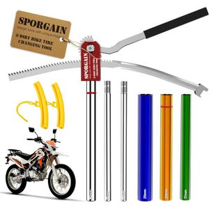 SporGain Dirt Bike Tire Changing Kit No-Pinch Tire Tools Fits Motocross Enduro and Dirt Bikes Compatible with 16"-21" Wheels 10-25mm Axles