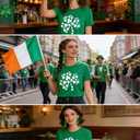 GONOSEED 6Size Shirt+Earrings St Patricks Day Shirt Women St Patricks Day Outfits for Women Shamrock Earrings Accessories (Small)