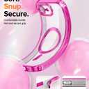 Meifgino Magnetic Case with Removable Phone Ring Stand for iPhone 16E 6.1, [Glitter Card & Wrist Strap] [MagSafe Compatible] [Built in Mirror] Phone Ring Stand + Phone Case Kit, Hot Pink